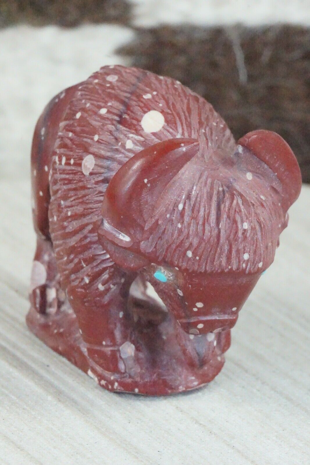 Buffalo Zuni Fetish Carving - Derrick Kaamasee
