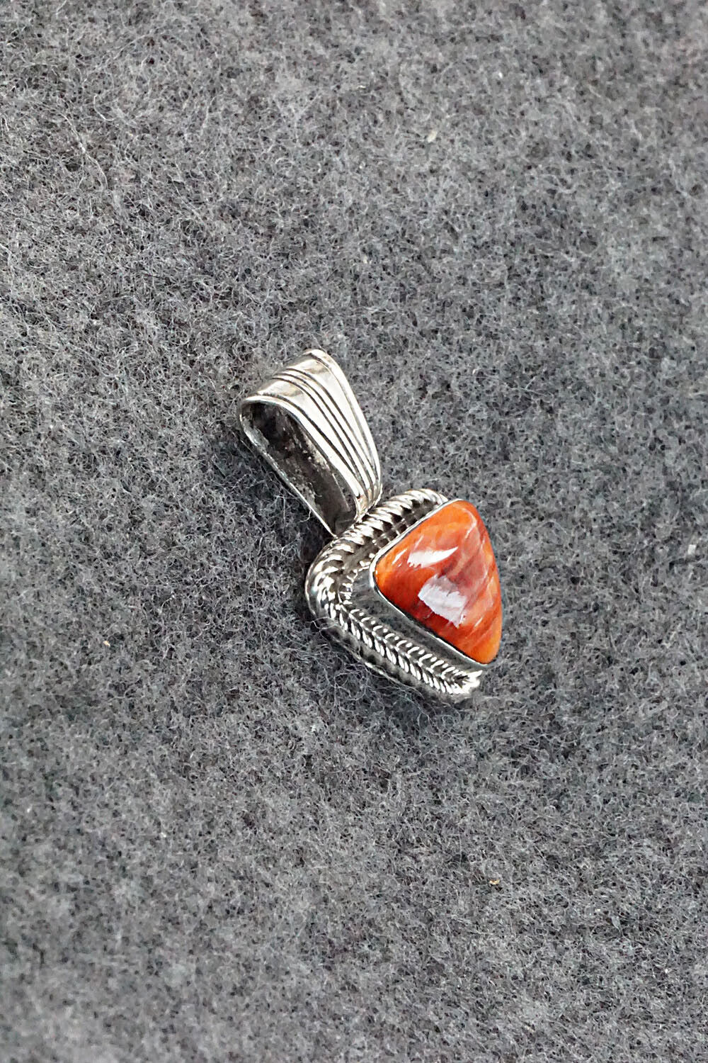 Spiny Oyster and Sterling Silver Pendant - Sadie Jim