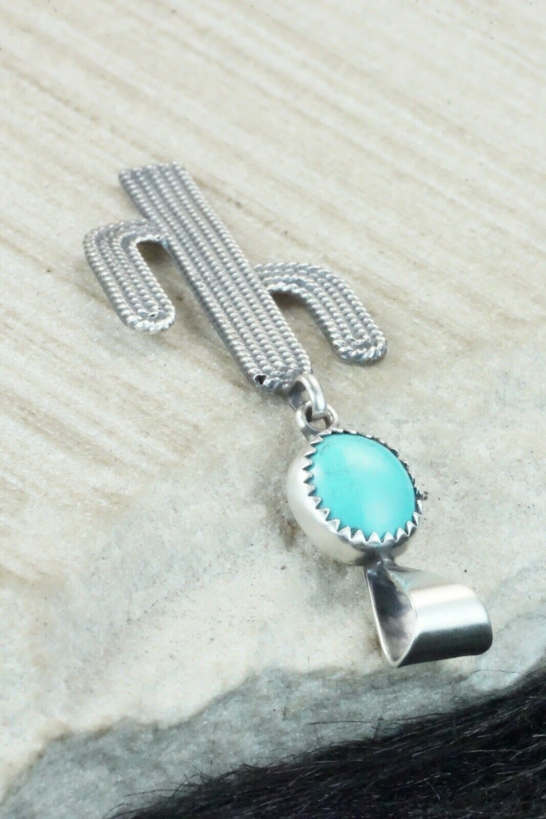 Turquoise and Sterling Silver Pendant - Annie Spencer