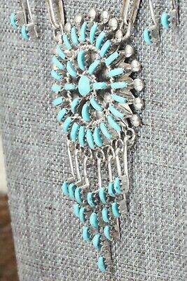 Turquoise & Sterling Silver Necklace and Earrings Set - Keith Leekity