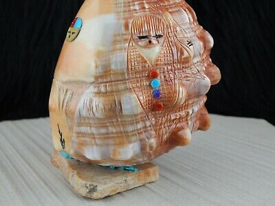 Corn Maiden & Zuni Eagle Fetish Carving - Gloria Chattin - High Lonesome Trading