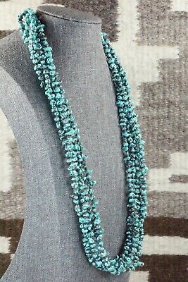 Turquoise, Shell & Sterling Silver Necklace - Navajo