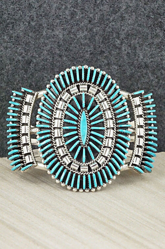 Turquoise & Sterling Silver Bracelet - Edmund Cooeyate