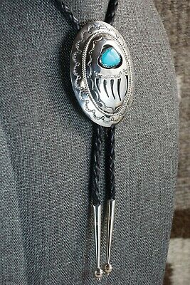Turquoise & Sterling Silver Bolo Tie - Wilbert Muskett Sr.