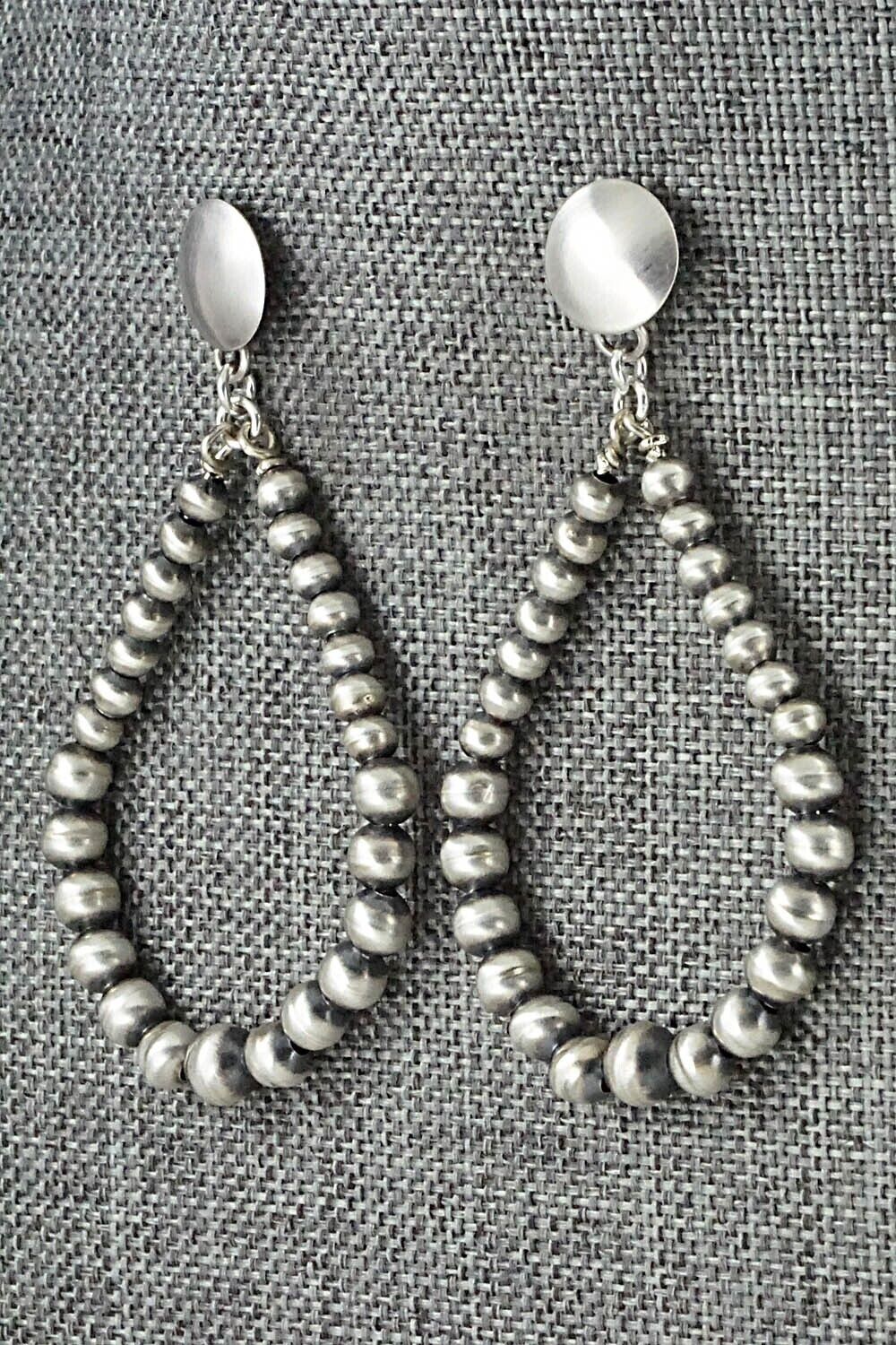 Sterling Silver Navajo Pearl Earrings - Amanda Perry