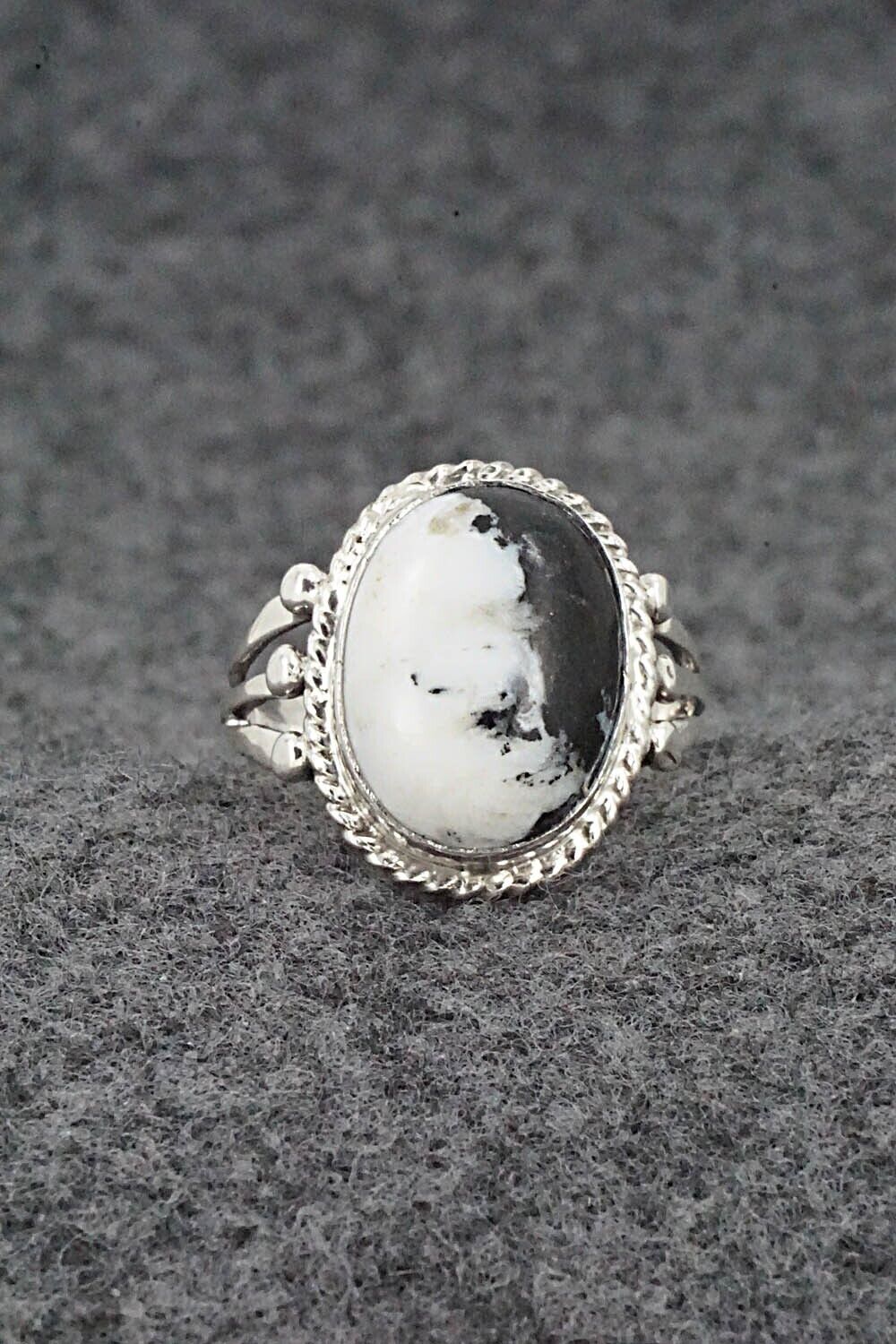 White Buffalo & Sterling Silver Ring - Grace Kenneth - Size 7.5