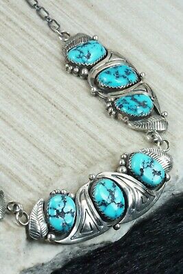Turquoise & Sterling Silver Necklace - Navajo