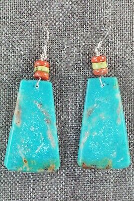 Turquoise & Sterling Silver Earrings - Lupe Lovato