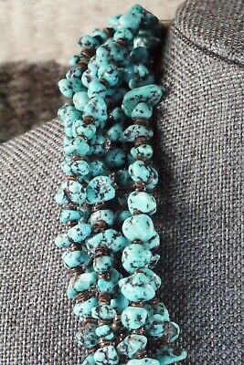 Turquoise, Shell & Sterling Silver Necklace - Navajo
