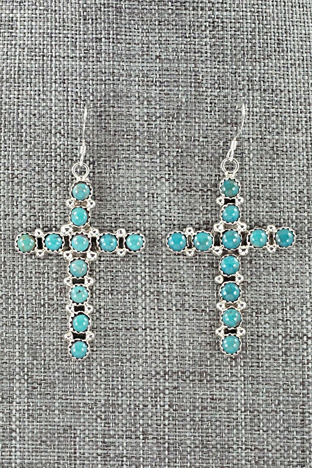 Turquoise and Sterling Silver Earrings - Roberta Begay