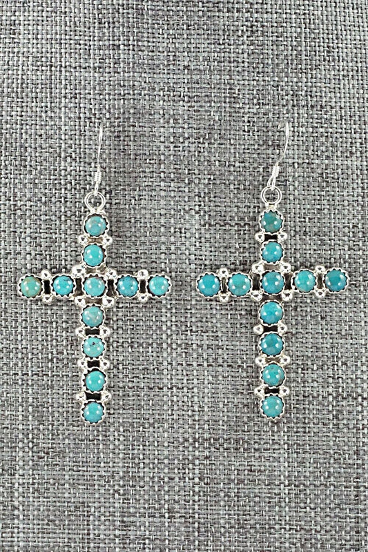 Turquoise and Sterling Silver Earrings - Roberta Begay