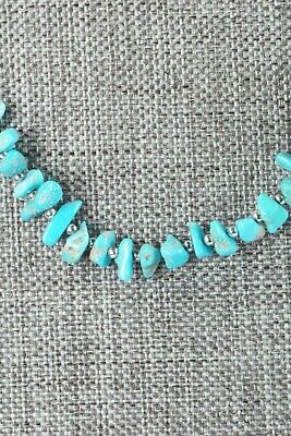 Turquoise & Sterling Silver Necklace and Earrings - Victoria Calladitto