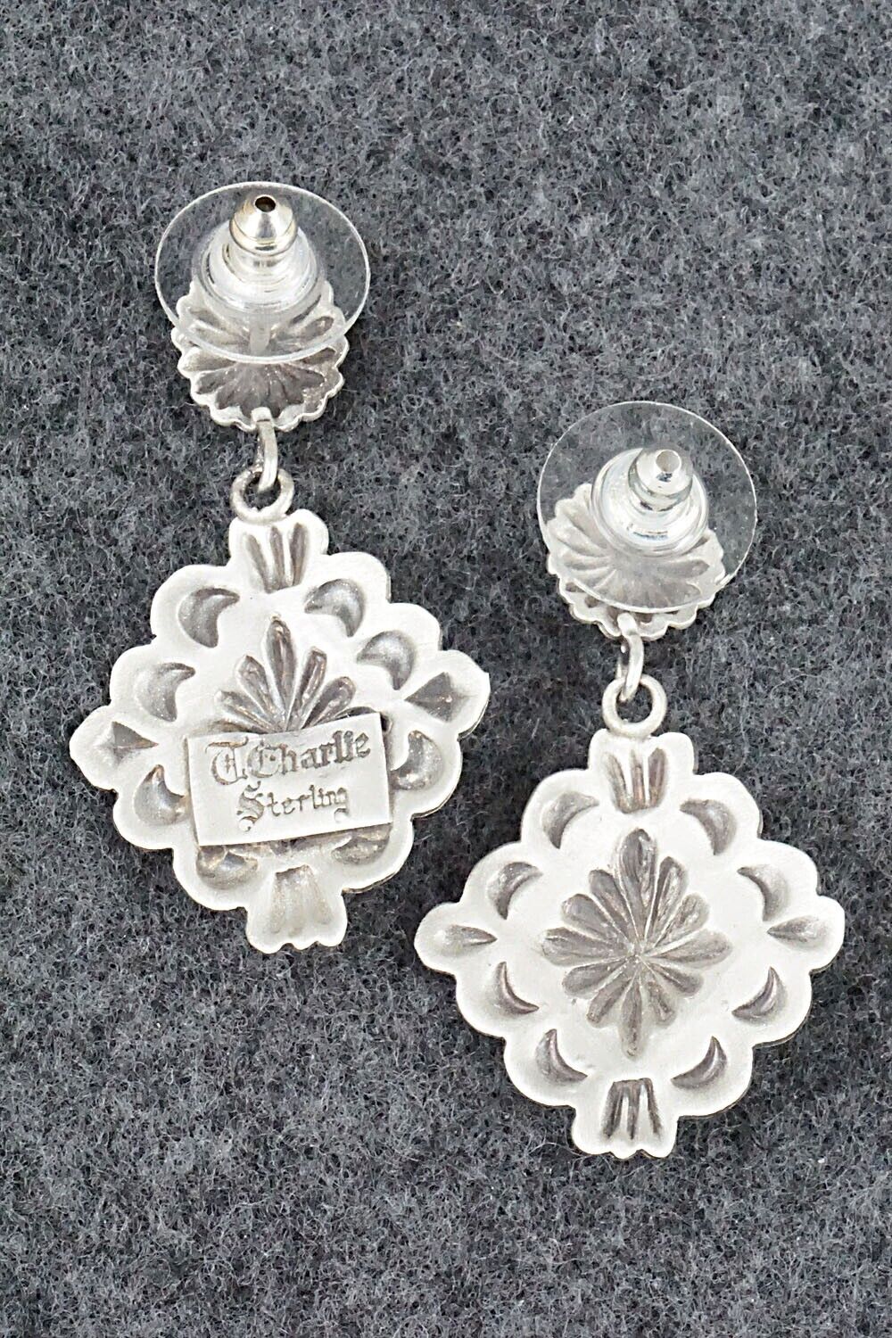 Turquoise & Sterling Silver Earrings - Terry Charlie