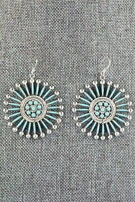 Turquoise & Sterling Silver Earrings - Iva Booqua