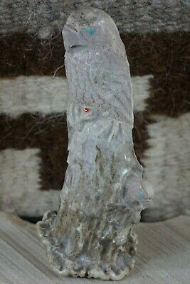 Eagle Zuni Fetish Carving - Derrick Kaamasee - High Lonesome Trading