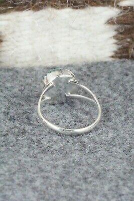 Turquoise and Sterling Silver Ring - Robert Martinez - Size 6.5