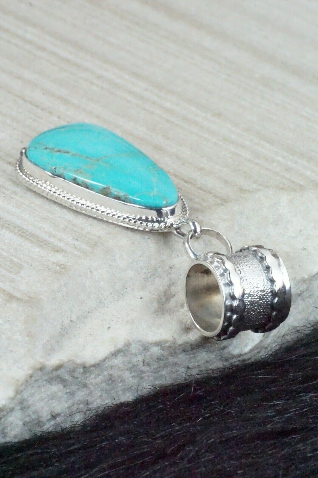 Turquoise & Sterling Silver Pendant - Sharon McCarthy
