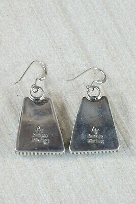 Navajo Turquoise & Sterling Silver Earrings - Alvin Joe - High Lonesome Trading