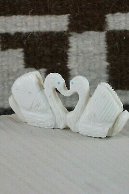 Swans Zuni Fetish Carving - Kevin Quam - High Lonesome Trading