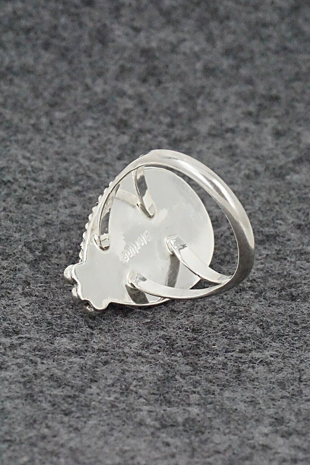 White Buffalo & Sterling Silver Ring - Robert Martinez - Size 6.75