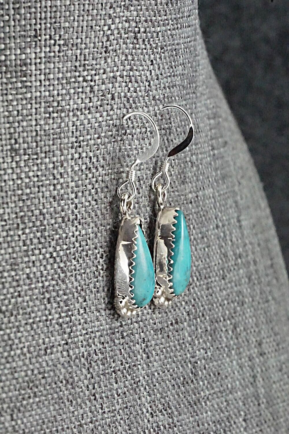 Turquoise & Sterling Silver Earrings - Emery Spencer