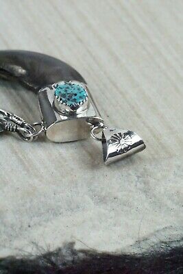 Turquoise and Sterling Silver Pendant - Ernest Hawthorne
