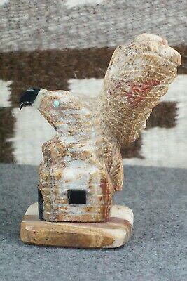 Eagle Zuni Fetish Carving - Jon Quam - High Lonesome Trading