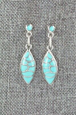 Turquoise & Sterling Silver Earrings - Danny Seoutewa