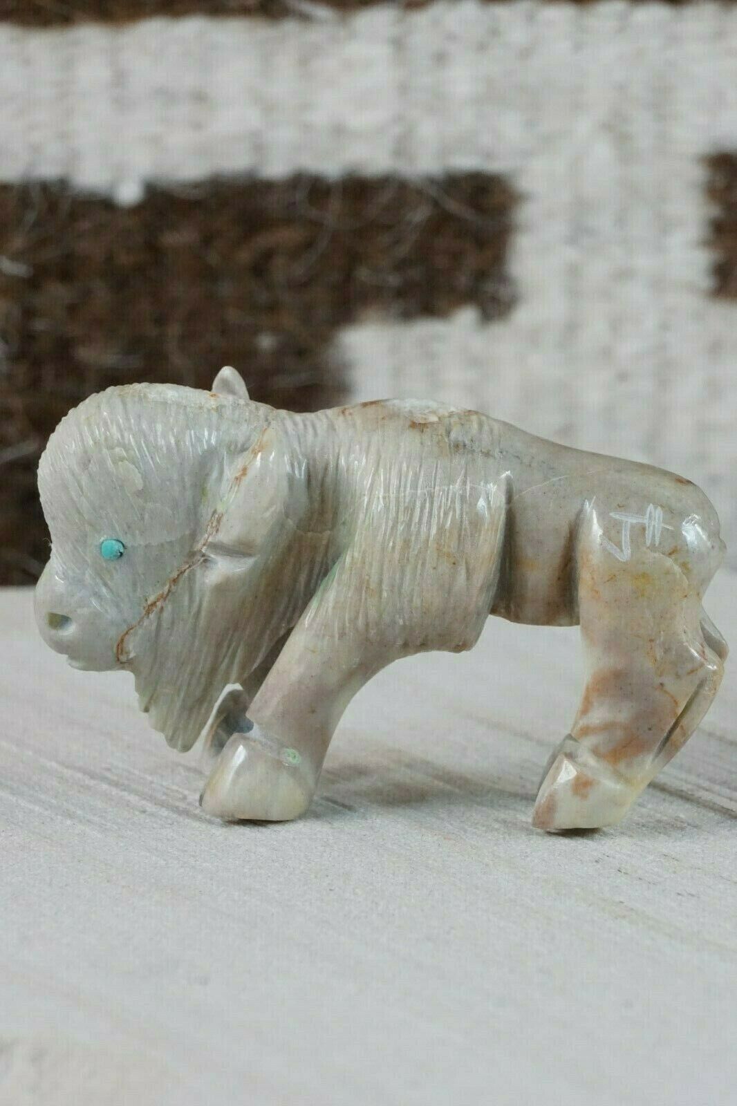 Buffalo Zuni Fetish Carving - Jonas Hastito - High Lonesome Trading