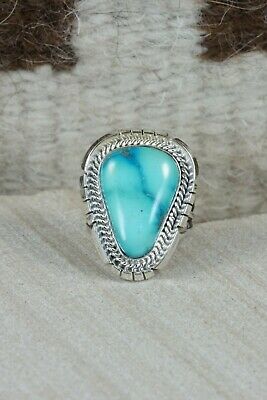 Turquoise & Sterling Silver Ring - Samuel Yellowhair - Size 5.5