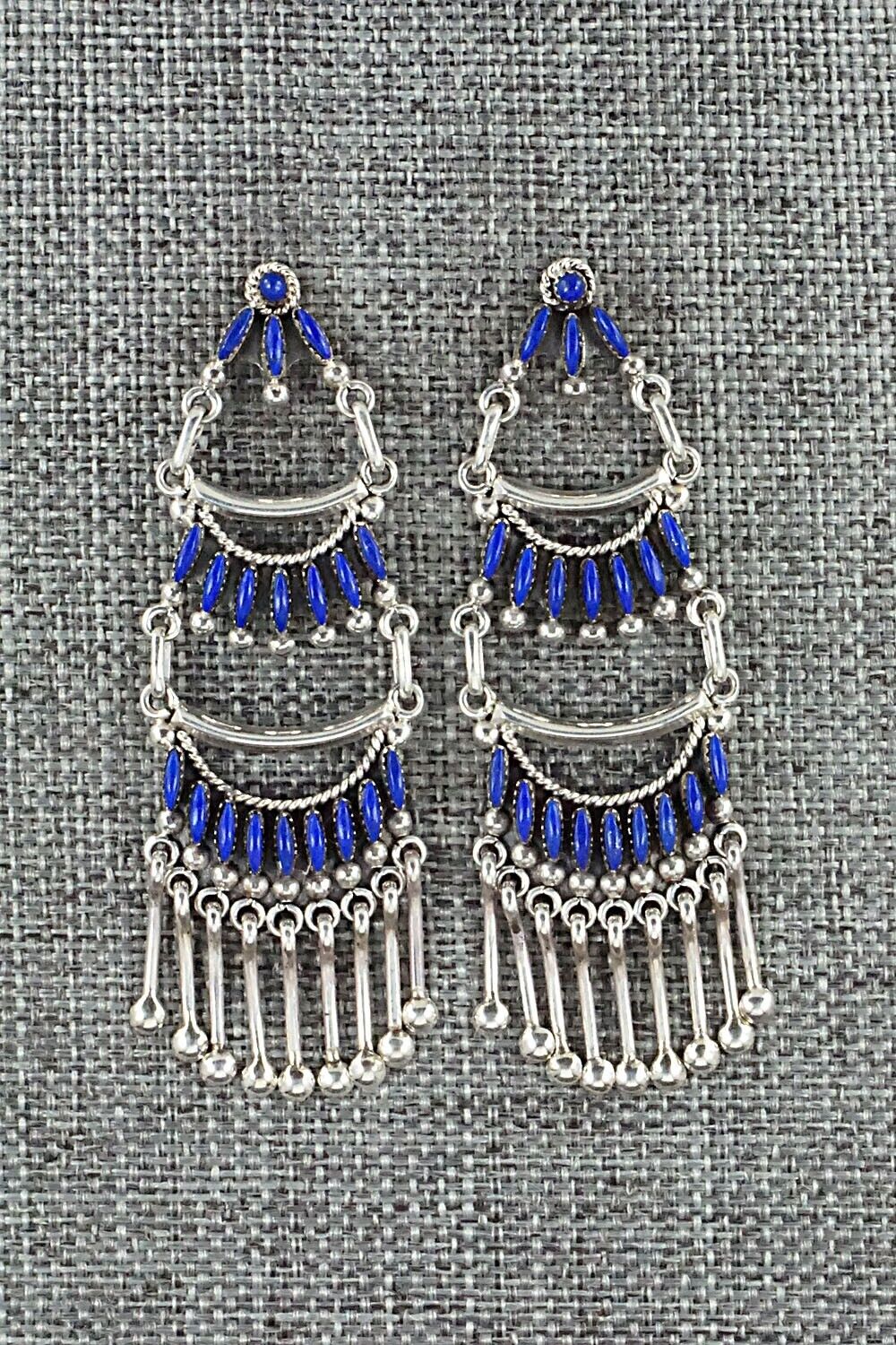 Lapis & Sterling Silver Earrings - Stewart Nakatewa