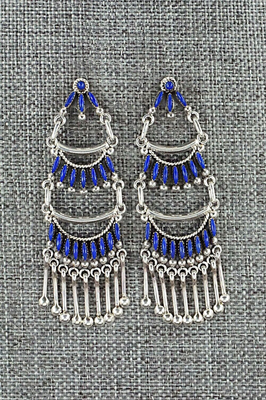 Lapis & Sterling Silver Earrings - Stewart Nakatewa