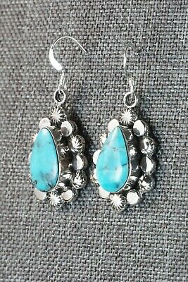 Navajo Turquoise & Sterling Silver Earrings - Freida Martinez