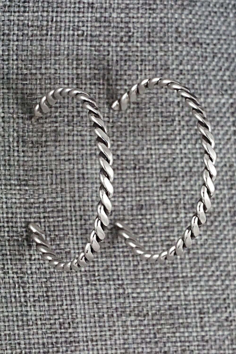 Sterling Silver Hoop Earrings - Elaine Tahe