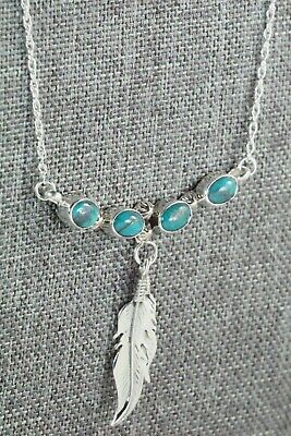 Navajo Turquoise & Sterling Silver Necklace - Verley Betone