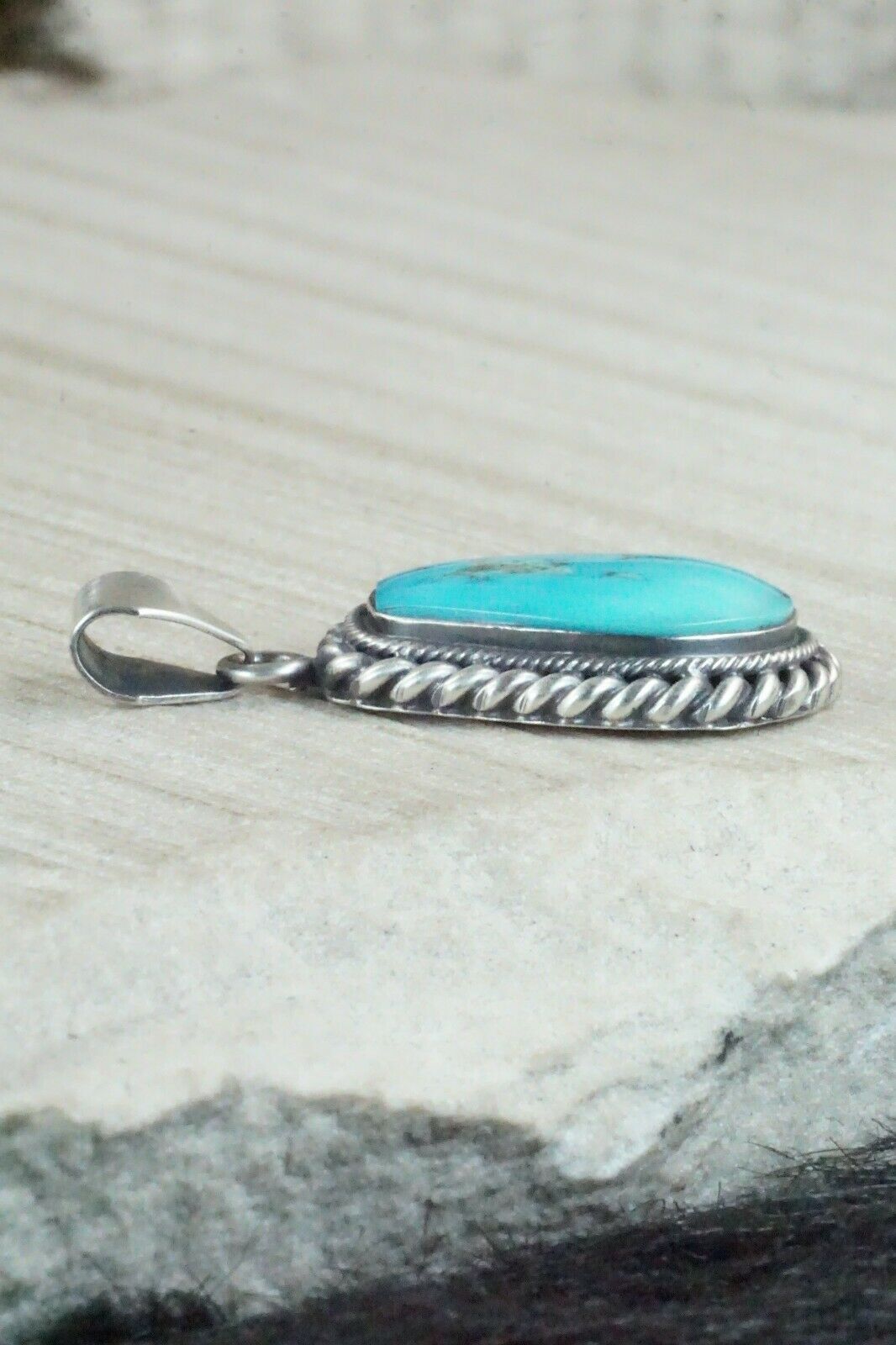 Turquoise and Sterling Silver Pendant - Sharon McCarthy