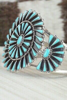 Turquoise & Sterling Silver Bracelet and Ring - Size 9 - Carlos Tsipa