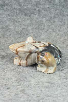 Frog Zuni Fetish Carving - Todd Lowsayatee