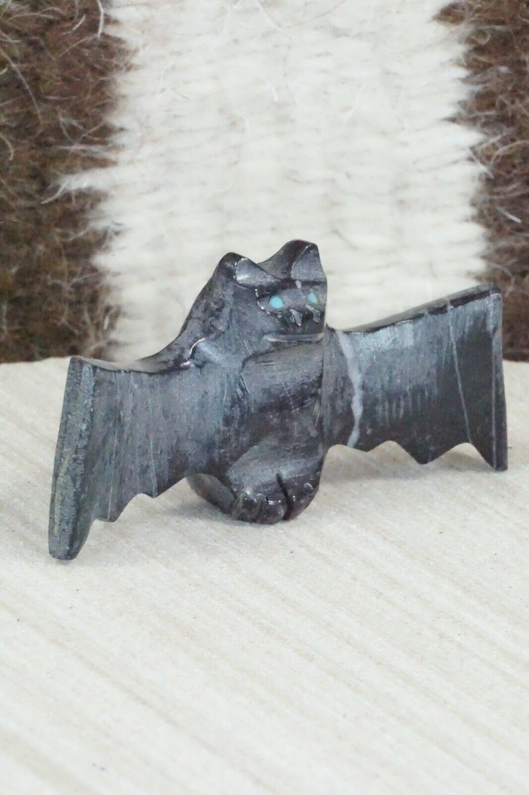 Bat Zuni Fetish Carving - Tim Lementino - High Lonesome Trading