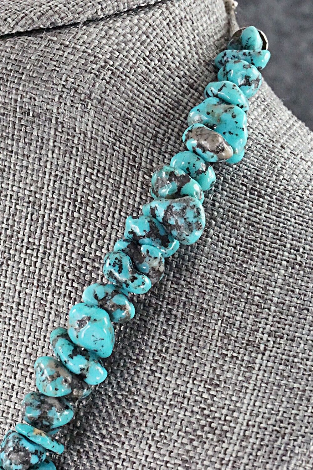 Turquoise and Sterling Silver Necklace - Louise Joe