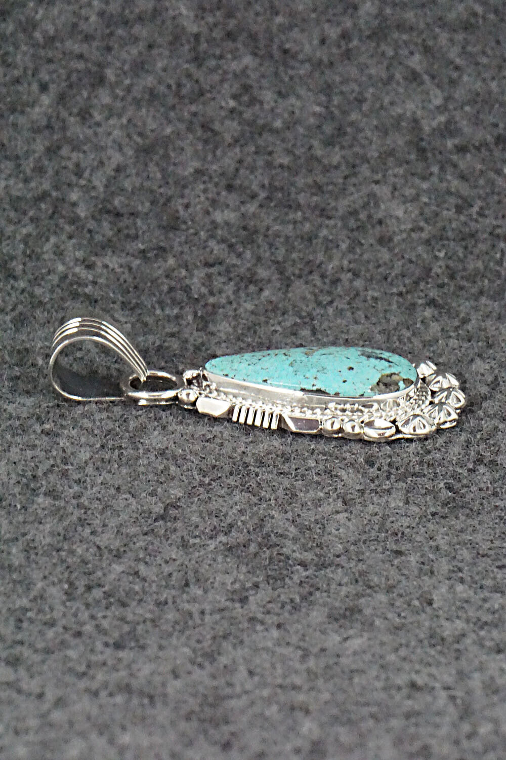 Turquoise and Sterling Silver Pendant - Bobby Platero