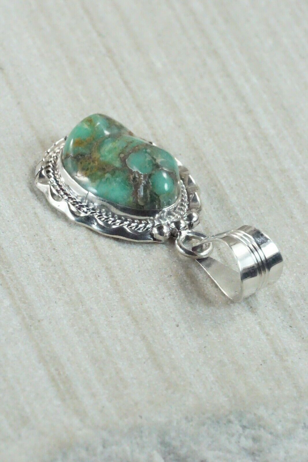 Turquoise & Sterling Silver Pendant - Samuel Yellowhair