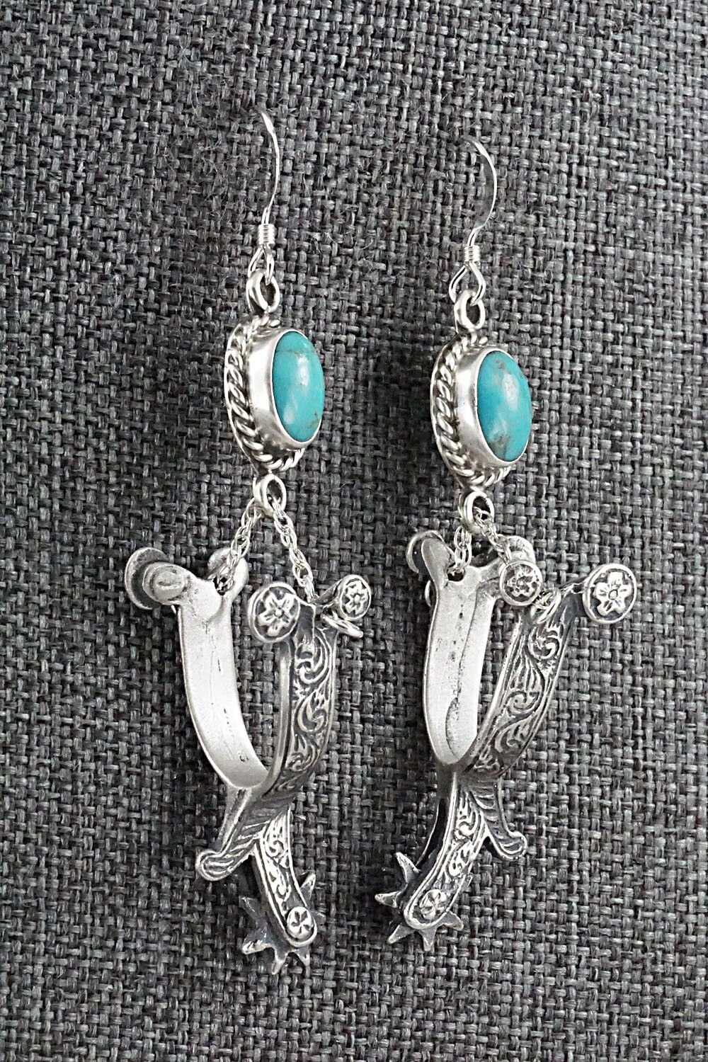 Turquoise & Sterling Silver Earrings - Annie Spencer