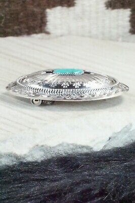 Turquoise & Sterling Silver Belt Buckle - Wilbert Muskett Sr.
