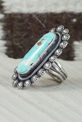 Turquoise & Sterling Silver Ring - Jess Martinez - Size 7.5