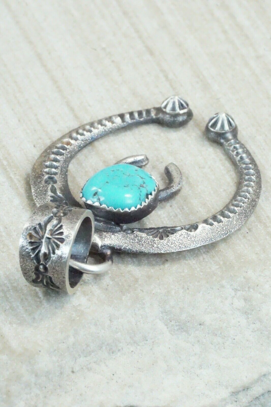 Turquoise and Sterling Silver Pendant - Eva & Linberg Billah