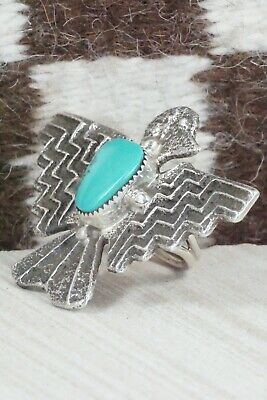 Turquoise & Sterling Silver Ring - Delbert Arviso - Size 9.5