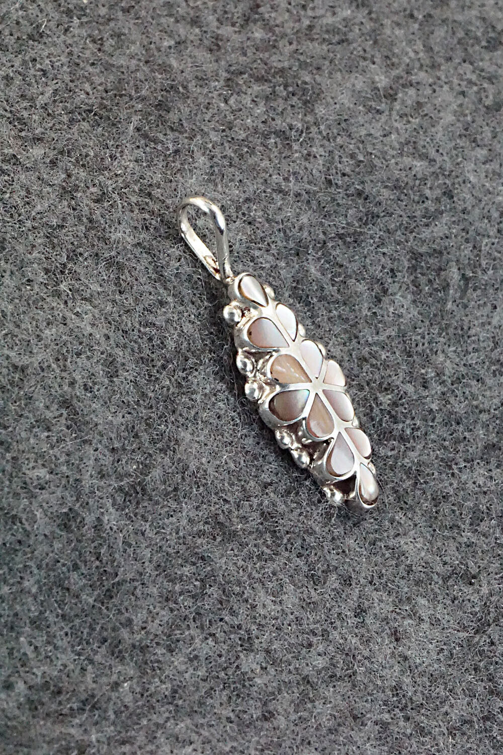 Mother of Pearl & Sterling Silver Inlay Pendant - Bernadette Hattie