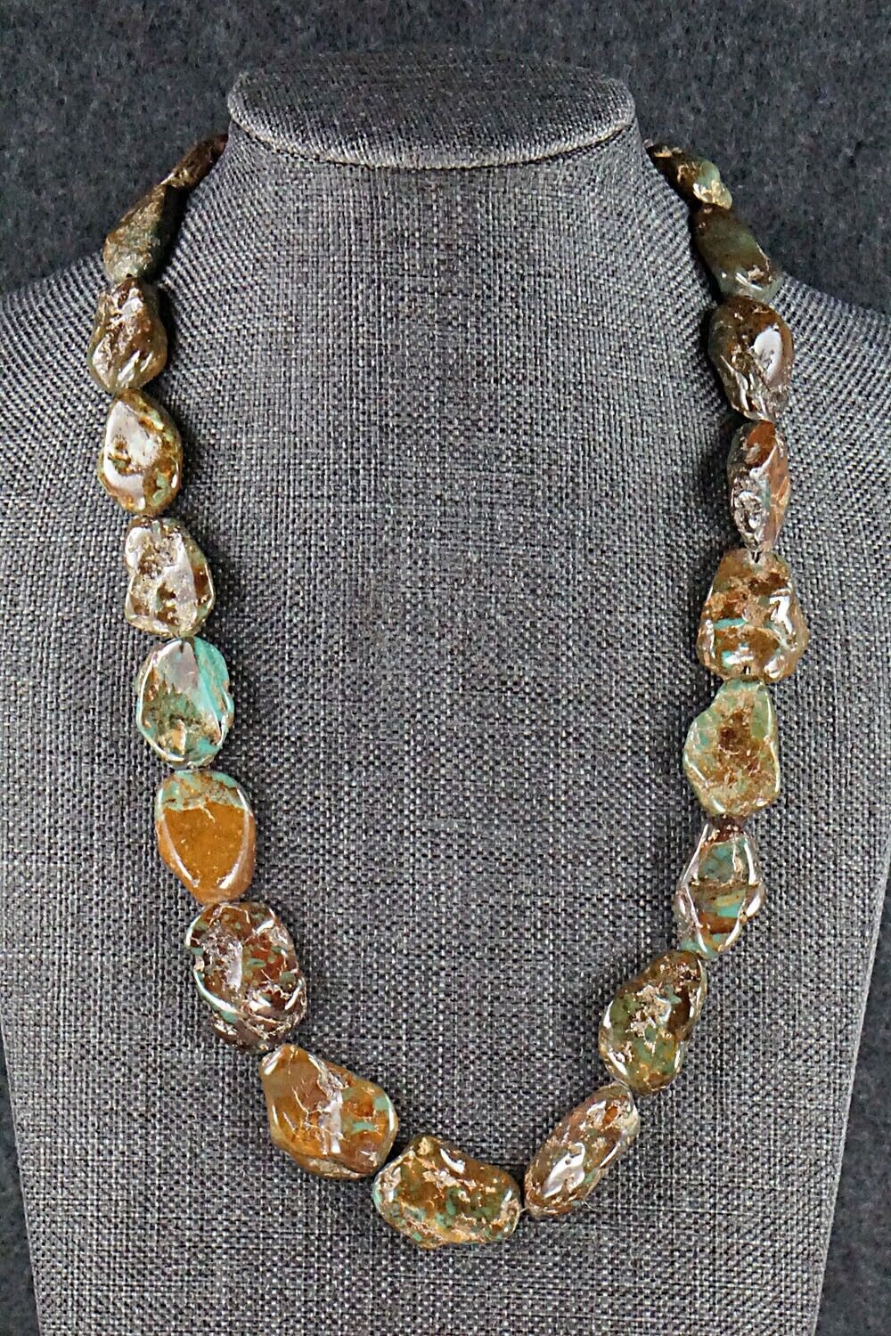 Turquoise and Sterling Silver Necklace - Louise Joe
