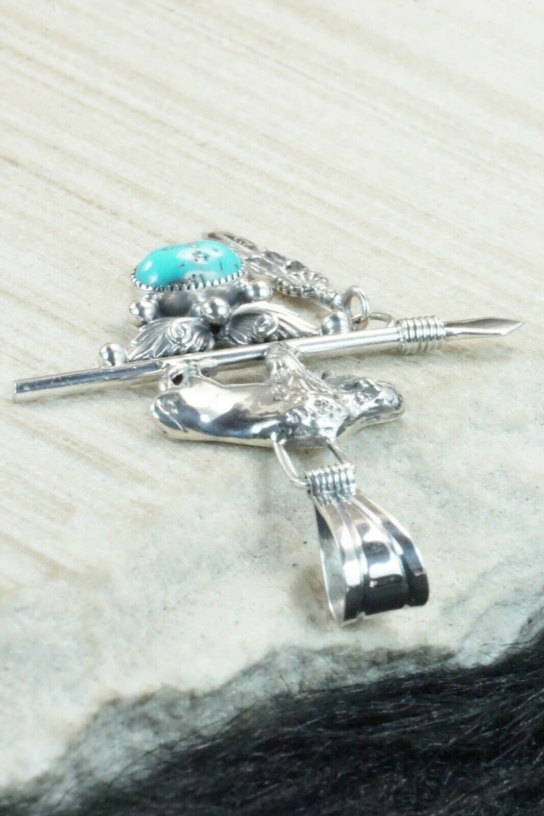 Turquoise & Sterling Silver Pendant - Davey Morgan